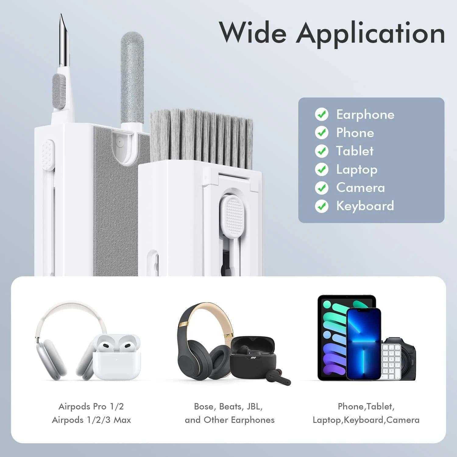 image-8 in 1 Cleaning Kit Computer Keyboard Cleaner Brush Earphones Cleaning