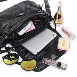 image-Soft PU Leather Crossbody Messenger Bag For Women