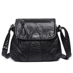 image-Soft PU Leather Crossbody Messenger Bag For Women