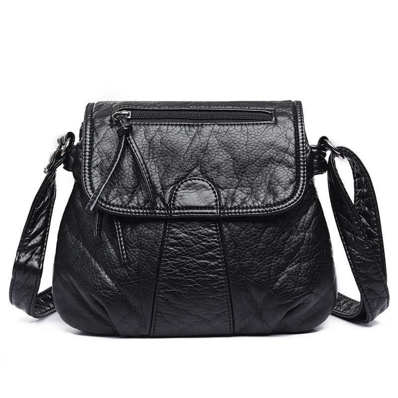 image-Soft PU Leather Crossbody Messenger Bag For Women