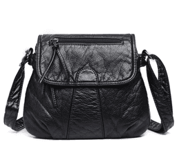 image-Soft PU Leather Crossbody Messenger Bag For Women