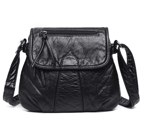 image-Soft PU Leather Crossbody Messenger Bag For Women