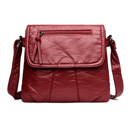 image-Soft PU Leather Crossbody Messenger Bag For Women