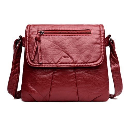 image-Soft PU Leather Crossbody Messenger Bag For Women