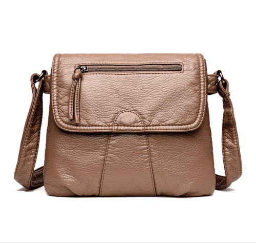 image-Soft PU Leather Crossbody Messenger Bag For Women