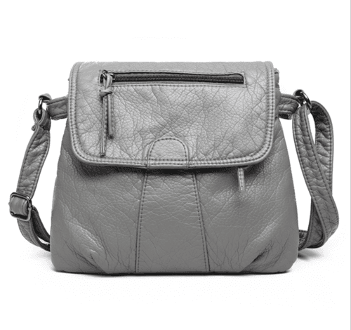 image-Soft PU Leather Crossbody Messenger Bag For Women