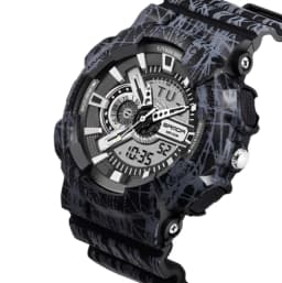 image-Double Display Electronic Watch With Stainless Steel Band