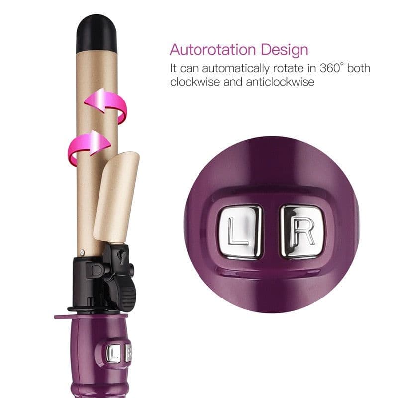 image-28mm Automatic Rotating Hair Curler Household Travel Ceramic Curling