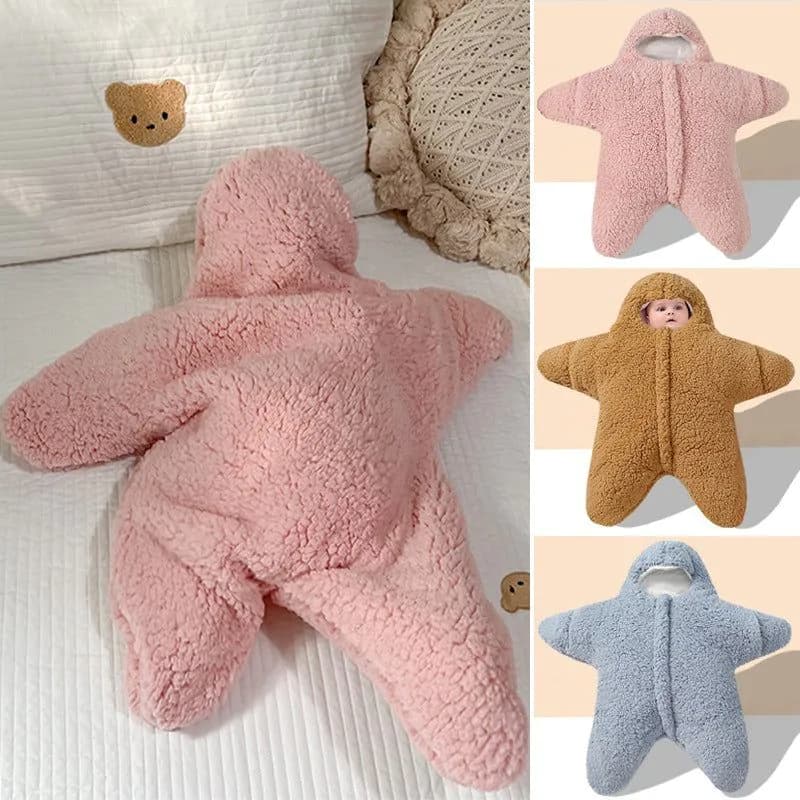 image-Comfortable Baby Starfish Lamb Velvet Sleeping Bag