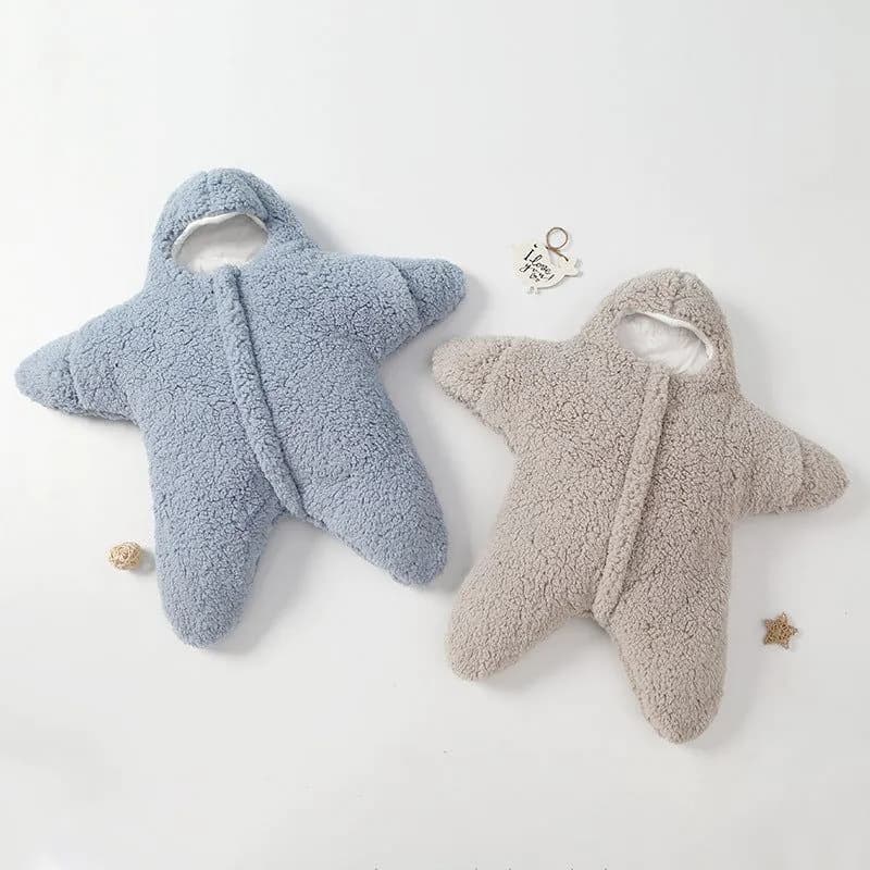 image-Comfortable Baby Starfish Lamb Velvet Sleeping Bag