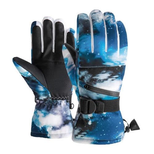 image-Winter Snowboard Ski Gloves PU Leather Non-slip Touch Screen