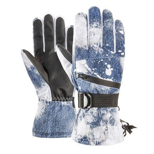 image-Winter Snowboard Ski Gloves PU Leather Non-slip Touch Screen