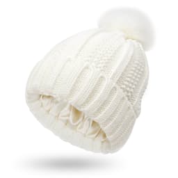 image-Fashion Stretchy Satin Lined Skull Knit Hats Beanie Hat