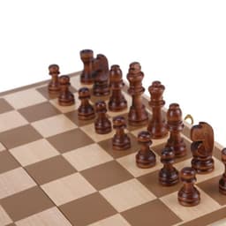 image-32pcs High-Grade Funny Folding Wooden Chess Set