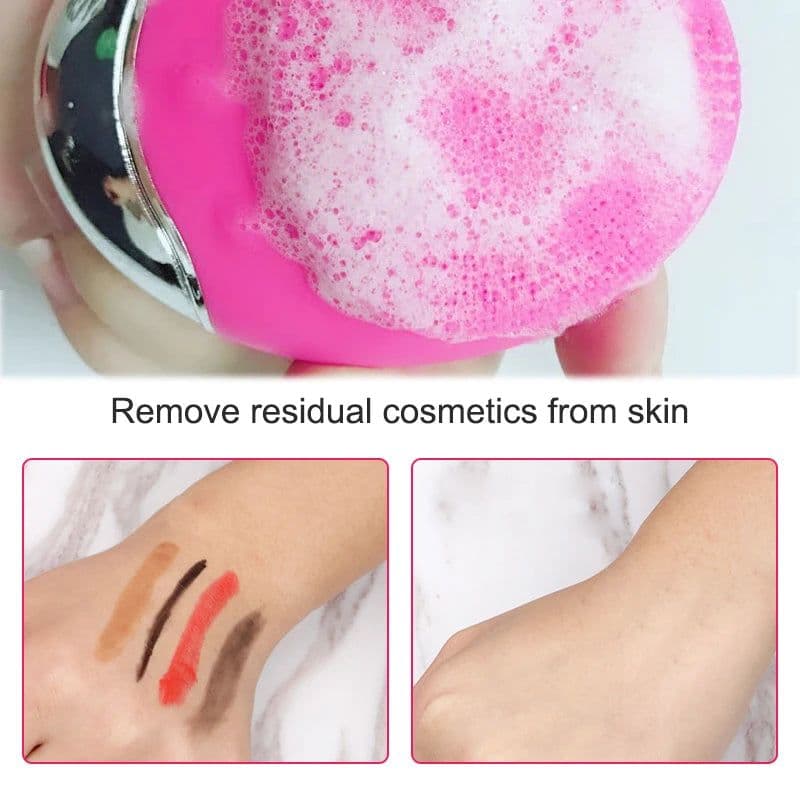 image-Electric Face Cleaner Sonic Silicond Facial Cleansing Brush Electric