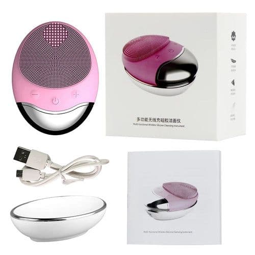 image-Electric Face Cleaner Sonic Silicond Facial Cleansing Brush Electric