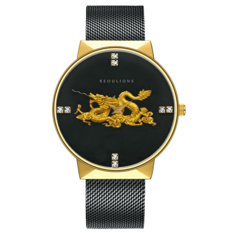 image-Simple Stainless Steel Mesh Belt Quartz Watch For Men
