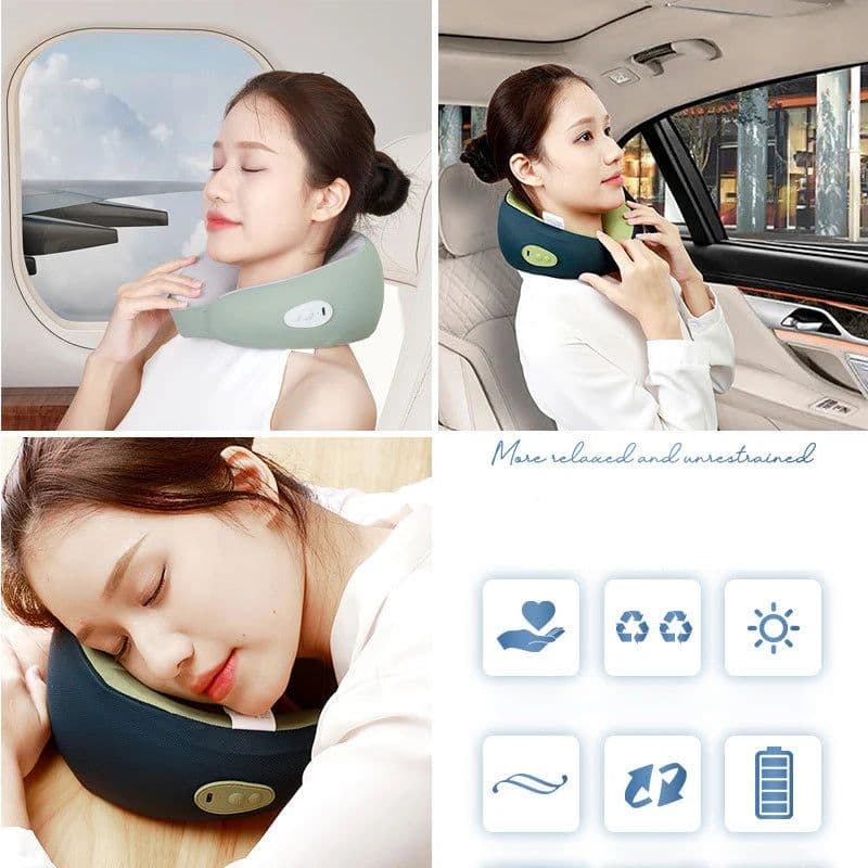 image-U Neck Massager With Heat And Kneading Massage Cordless Design Neck