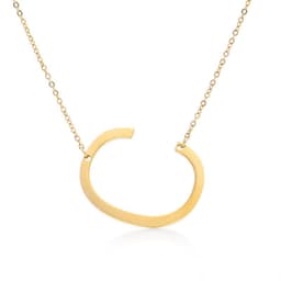 image-Fabulous Rose Gold Plated Stainless Steel Initial Letter Pendant Necklace