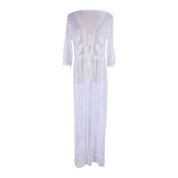 image-"xanyee/Cicada Yi Beach Cardigan Swimsuit - White One Size Lace Embroidered" (66 characters)