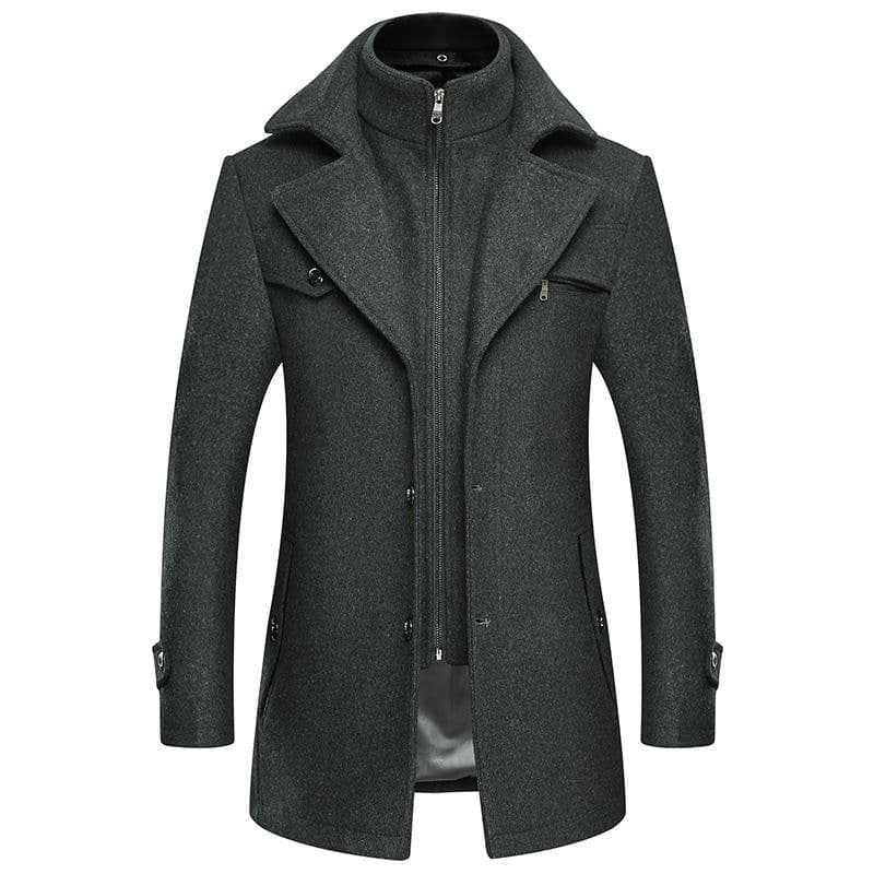 image-Lansboter Wool Coat Men Grey 4XL Winter