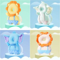 image-Baby Toddler Anti Fall Head Pillow With Strap Breathable