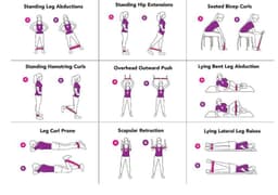 image-Gym Fitness Resistance Bands - Yoga Stretch Bands 5-40 lbs