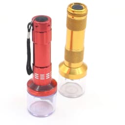 image-Junru Aluminum Alloy Electric Smoke Grinder - White, Windproof, Flashlight, Gift Box