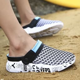image-Men's Beach Sandals - Dark Gray Size 46