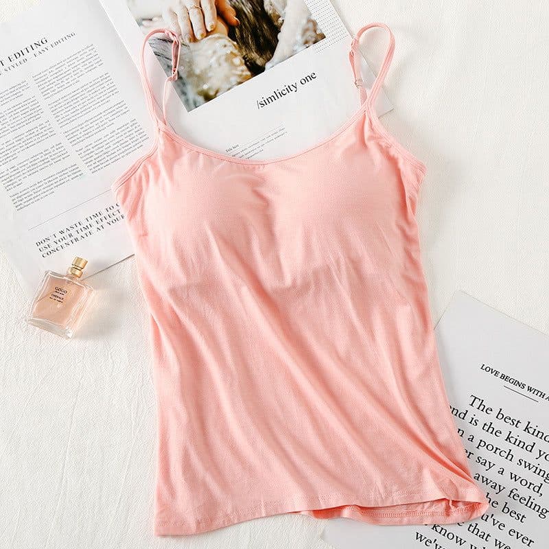 image-Modal Camisole with Chest Pad - Women's Bra-Top