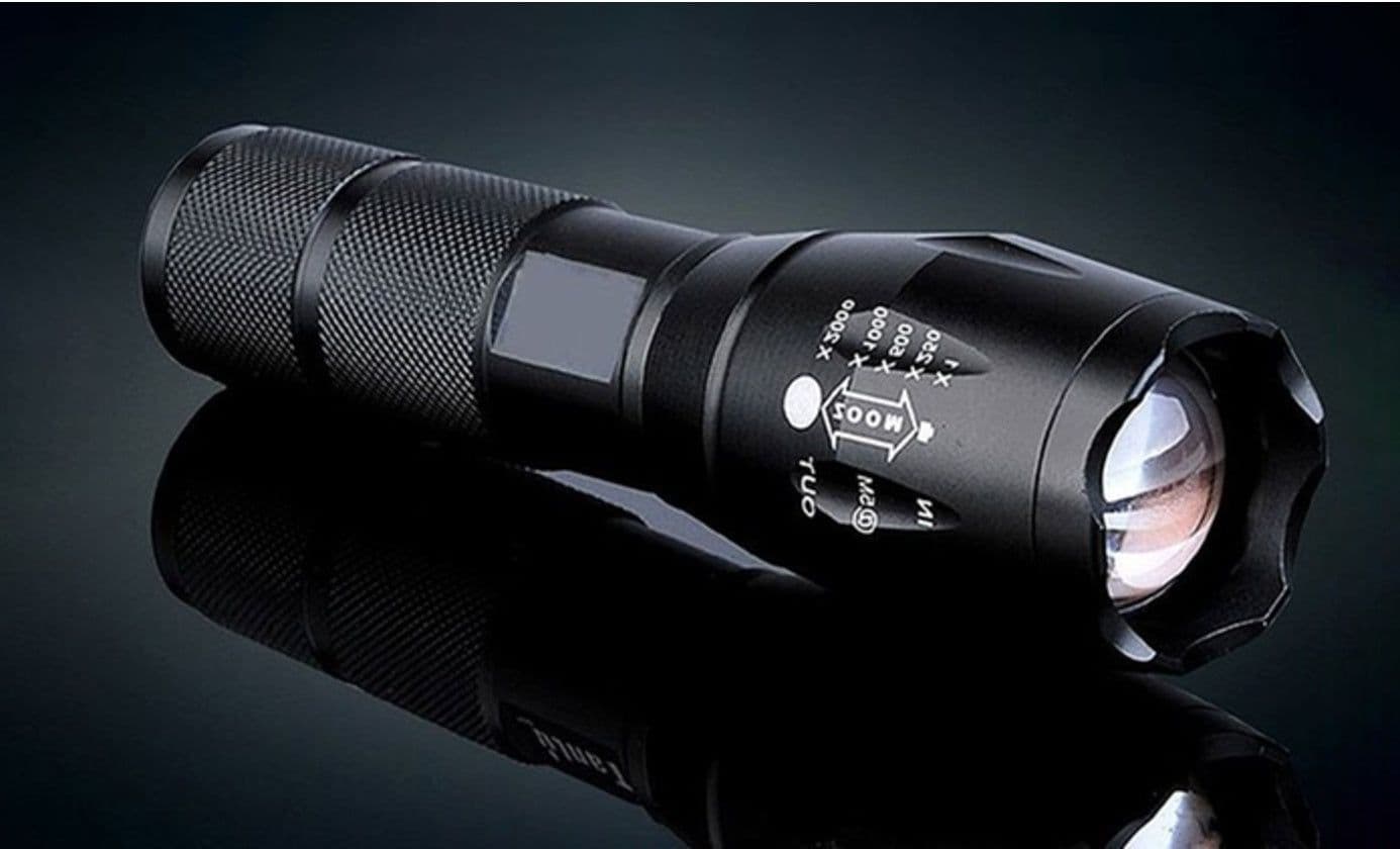 image-Portable Mini Flashlight LED ZOOM Torch Hunting Zoomable Flashlight Torch Light