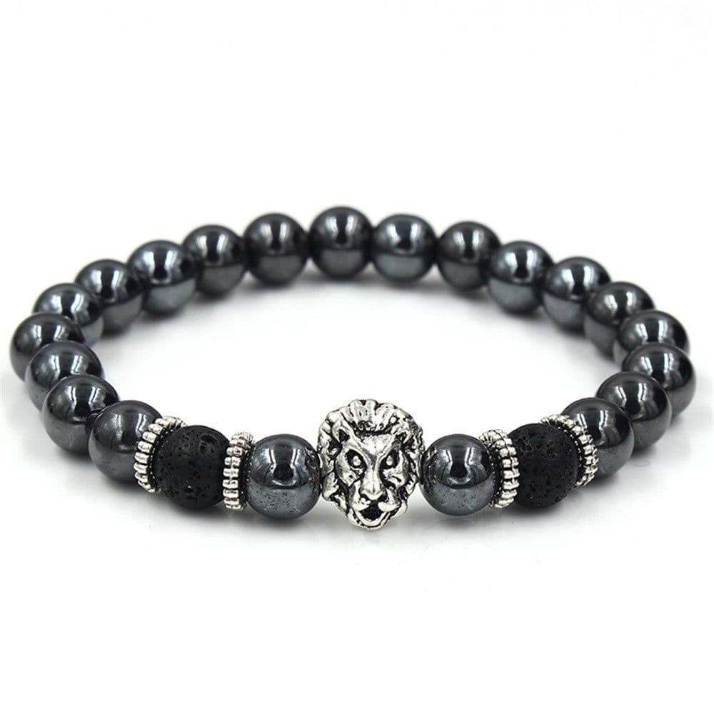 image-Black Iron Stone Lion Head Leopard Head Crown
