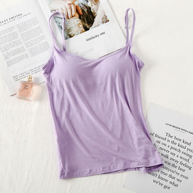 image-Modal Camisole with Chest Pad - Women's Bra-Top