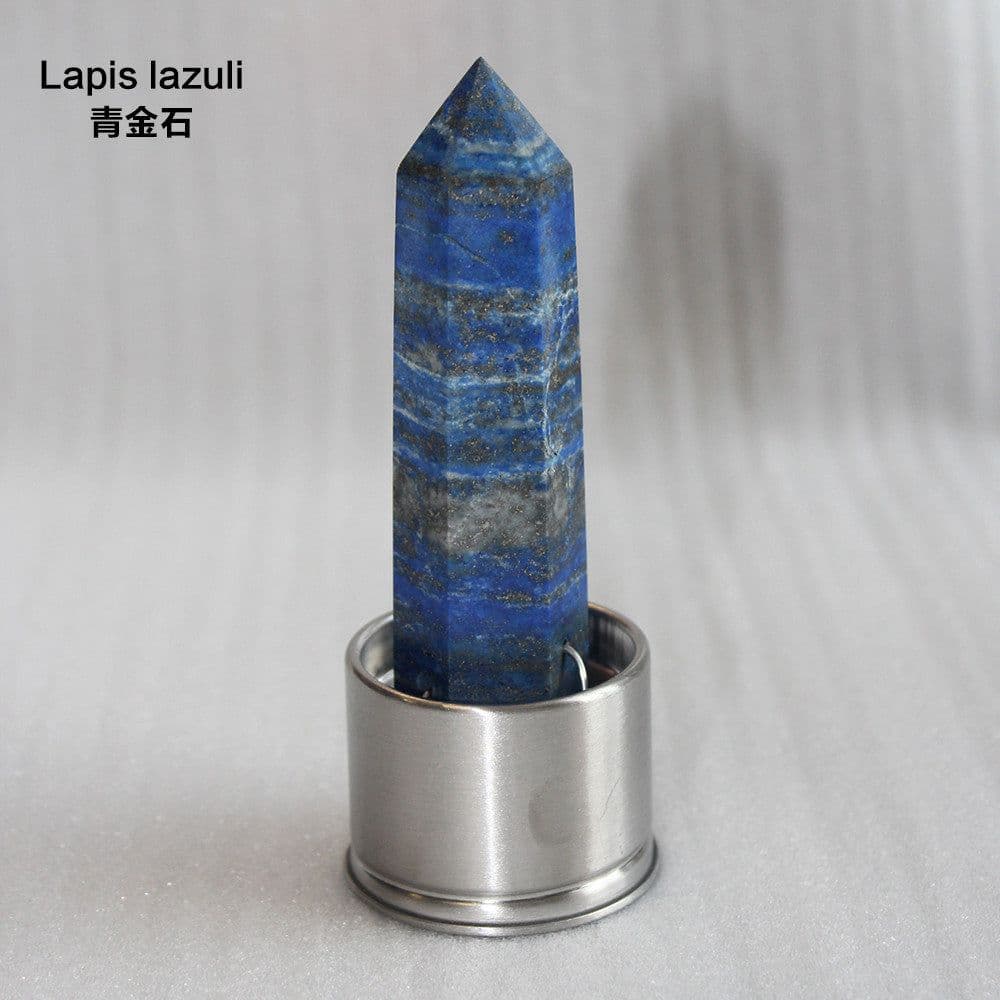 image-Natural Crystal Column Stone Quartz of Various Materials Magic wand heals energy stone point water cup bottel Ornament replace