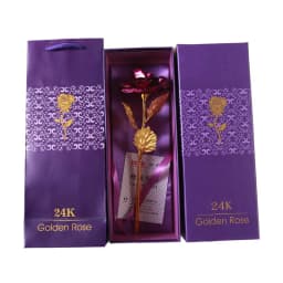 image-24K Gold Leaf Rose - Gift Bouquet