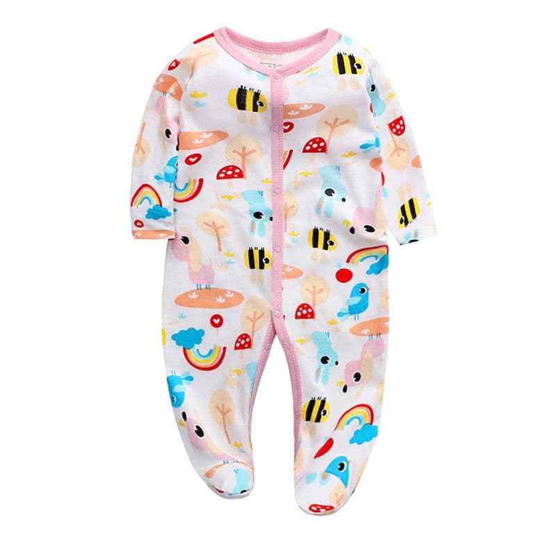 image-Baby Romper - Pink Long Sleeve Cotton 12M