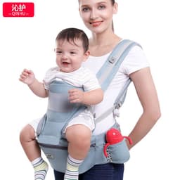 image-Qin Hu baby sling baby waist stool horizontal front holding type multifunctional children four seasons universal back holding baby sling