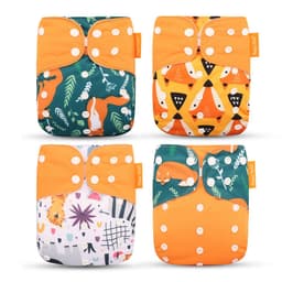 image-Happyflute 4-Pack Washable Training Pants - Waterproof Diapers for Infants 1-3 Years Old