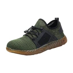 image-Fuwang Men's Kevlar Safety Shoes - Black 48, Anti-Smashing