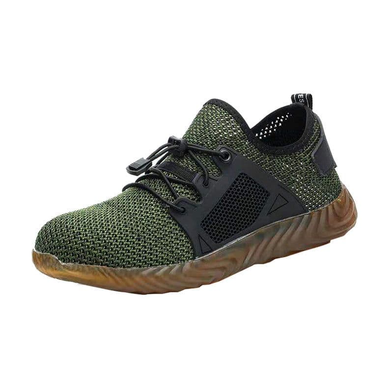 image-Fuwang Men's Kevlar Safety Shoes - Black 48, Anti-Smashing