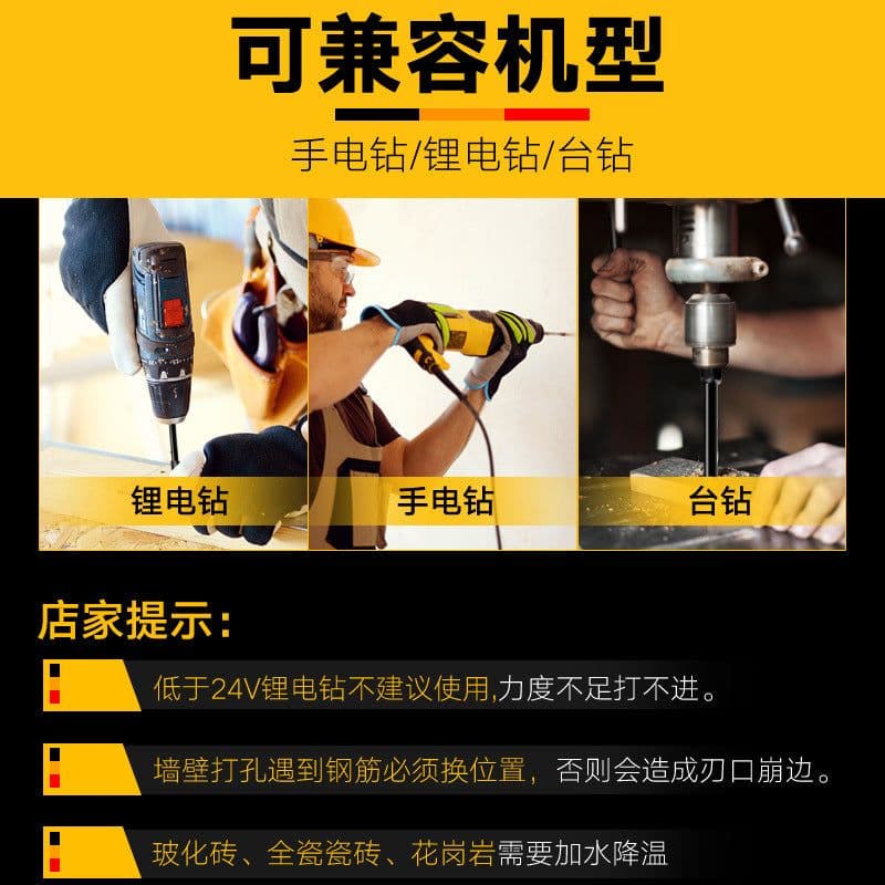 image-Seven Craftsmen Carbide Drill Bit Set 7pcs 4-12mm