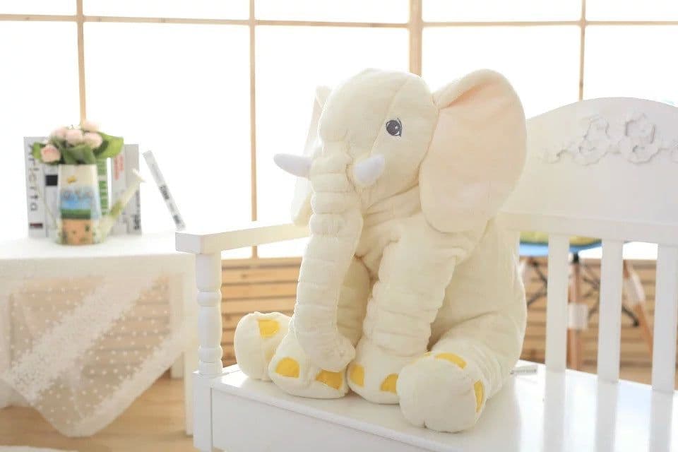 image-Plush Elephant Toy Pillow - Yellow Short Plush