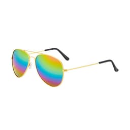 image-3025 Retro Sunglasses - Reflective Metal Frame