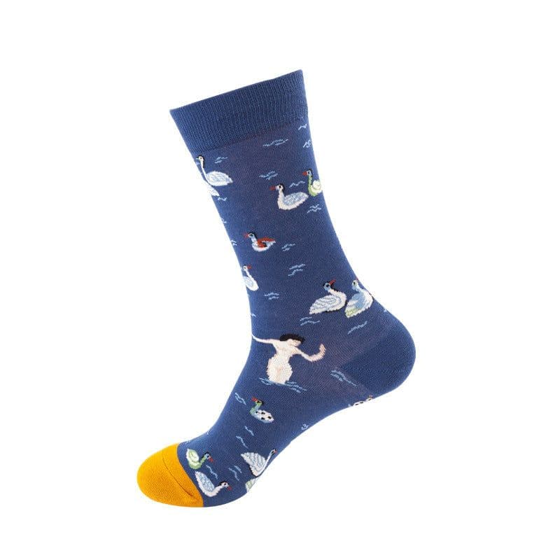 image-Mo Xi Mid-Tube Socks - Cotton Unisex