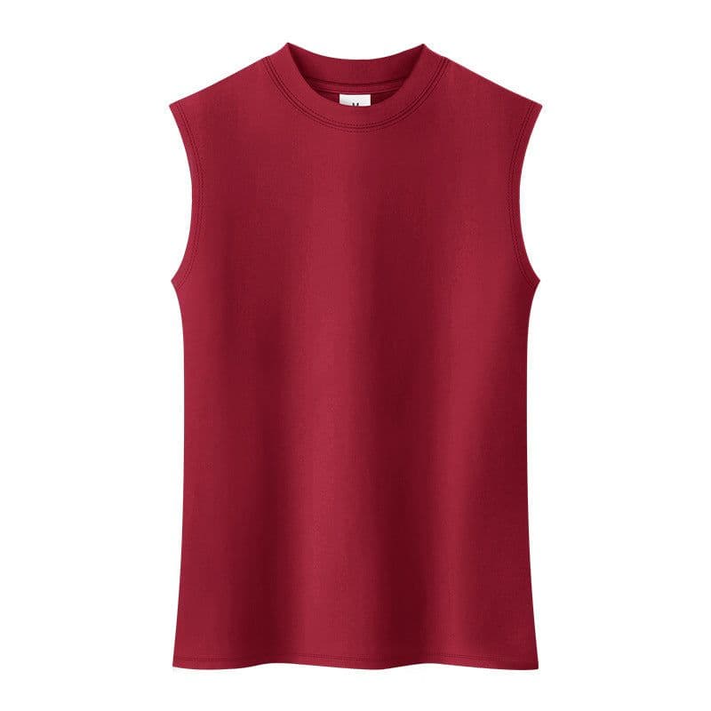 image-Half turtleneck sleeveless vest for women white slim fit bottoming shirt top summer suspender wear inside