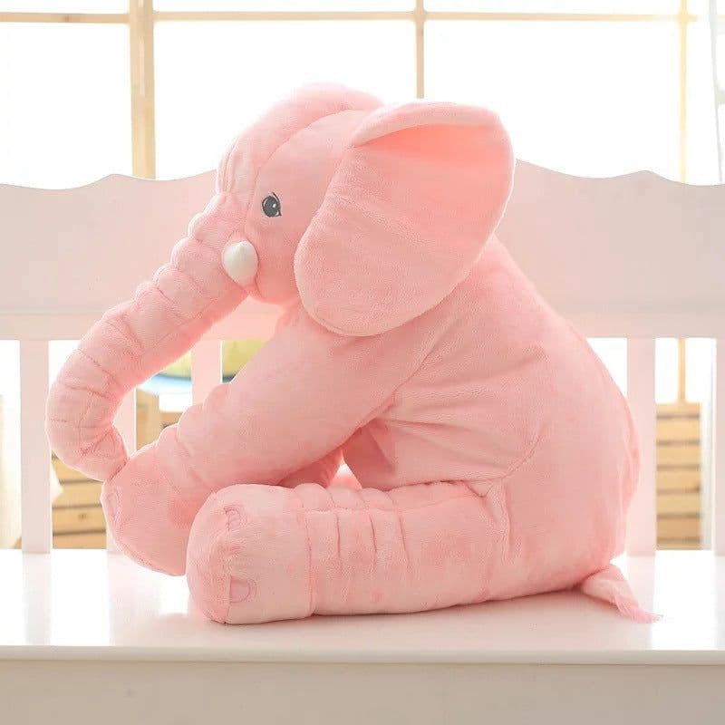 image-Plush Elephant Toy Pillow - Yellow Short Plush