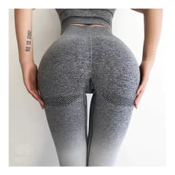 image-Factory-priced high-waist hip-lifting seamless sports cover slimming yoga suit breathable and quick-drying gradient color suit