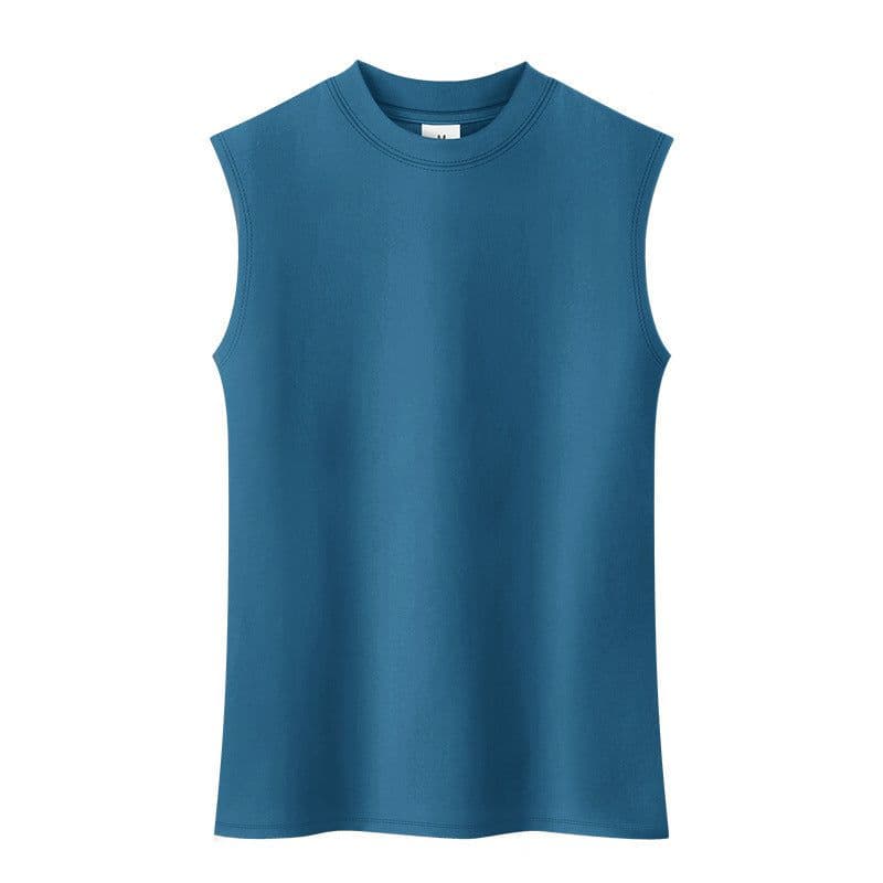 image-Half turtleneck sleeveless vest for women white slim fit bottoming shirt top summer suspender wear inside