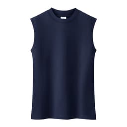 image-Half turtleneck sleeveless vest for women white slim fit bottoming shirt top summer suspender wear inside