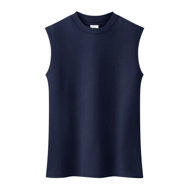 image-Half turtleneck sleeveless vest for women white slim fit bottoming shirt top summer suspender wear inside